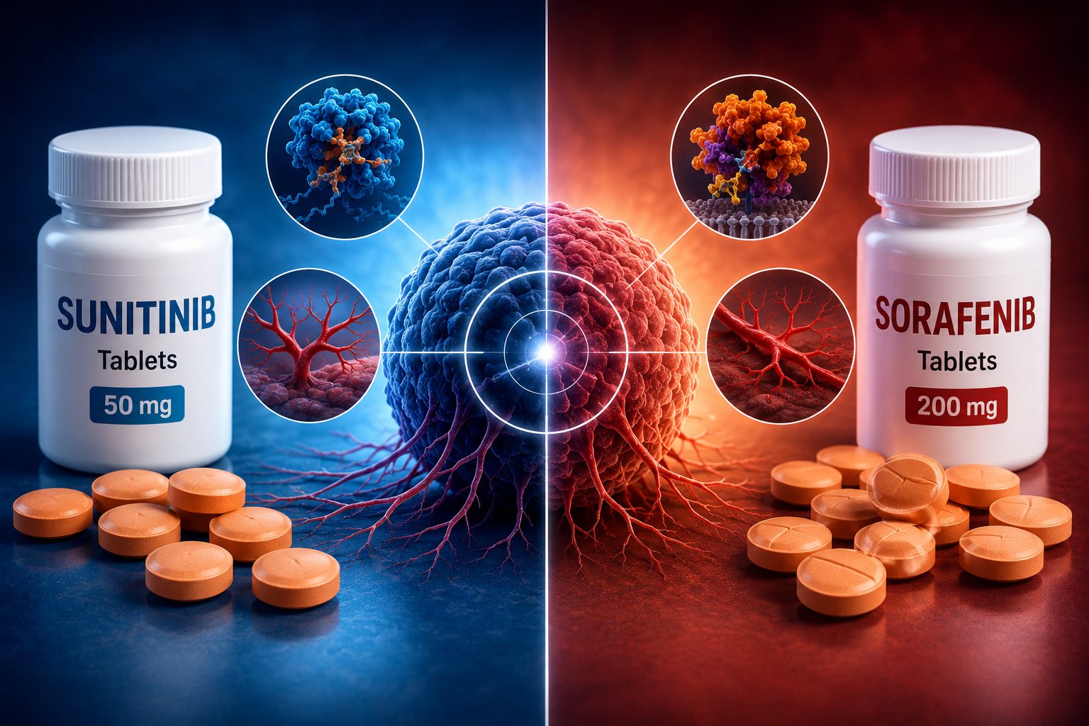 Sunitinib vs Sorafenib: Key Differences, Uses, Side Effects, Price & Targeted Therapy Guide