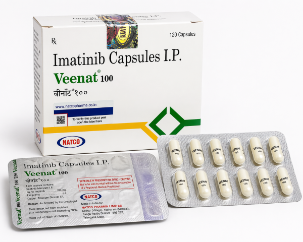 Imatinib tablets for leukemia treatment with oncology consultation support