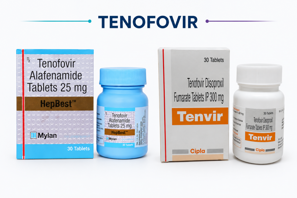 Tenofovir medicines for Hepatitis B treatment: HepBest 25 mg and Tenvir 300 mg